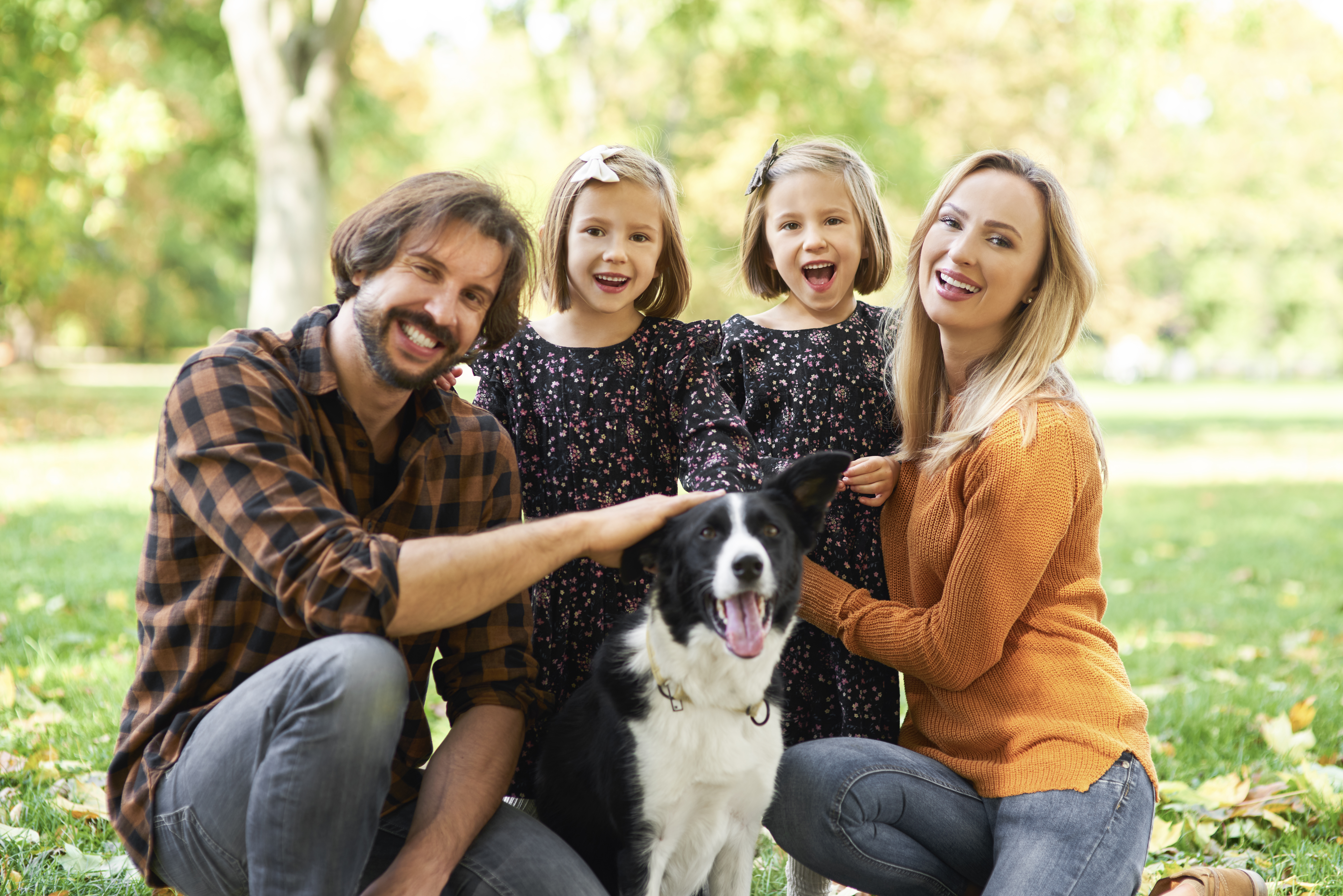 Familie mit Hund